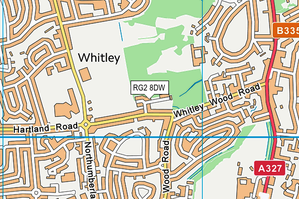 RG2 8DW map - OS VectorMap District (Ordnance Survey)