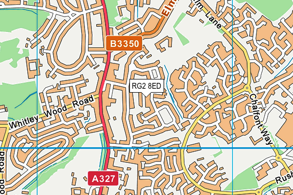 RG2 8ED map - OS VectorMap District (Ordnance Survey)