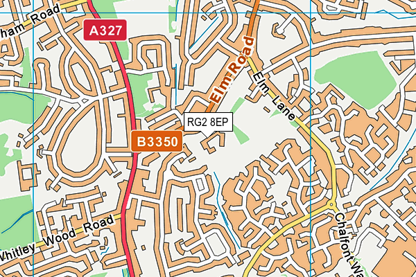 RG2 8EP map - OS VectorMap District (Ordnance Survey)