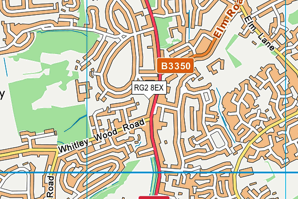 RG2 8EX map - OS VectorMap District (Ordnance Survey)