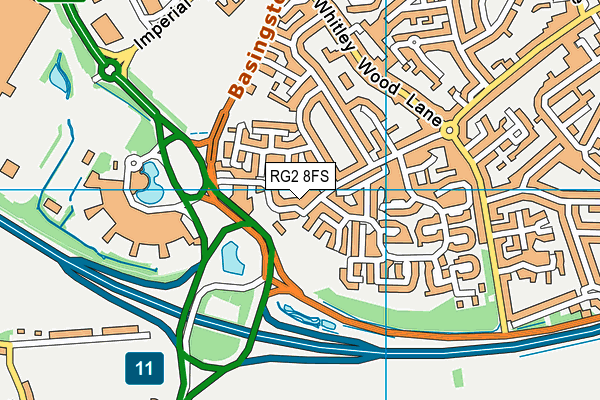 RG2 8FS map - OS VectorMap District (Ordnance Survey)