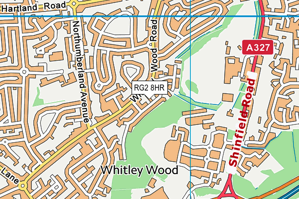 RG2 8HR map - OS VectorMap District (Ordnance Survey)