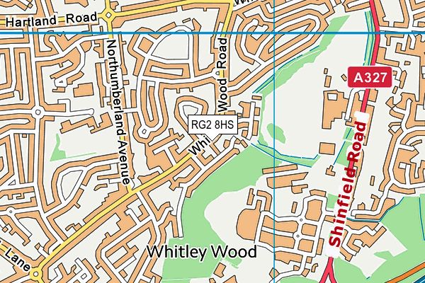 RG2 8HS map - OS VectorMap District (Ordnance Survey)