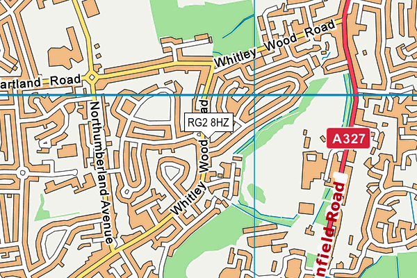 RG2 8HZ map - OS VectorMap District (Ordnance Survey)