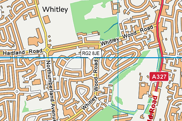 RG2 8JE map - OS VectorMap District (Ordnance Survey)