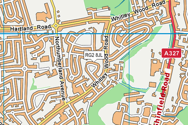 RG2 8JL map - OS VectorMap District (Ordnance Survey)