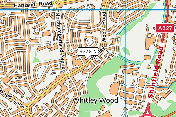 RG2 8JN map - OS VectorMap District (Ordnance Survey)