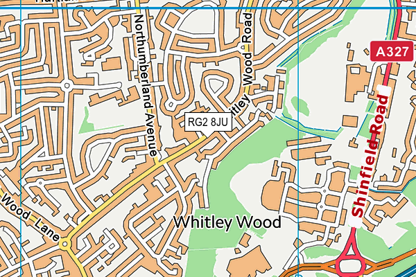 RG2 8JU map - OS VectorMap District (Ordnance Survey)