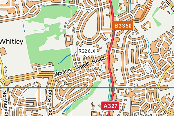 RG2 8JX map - OS VectorMap District (Ordnance Survey)