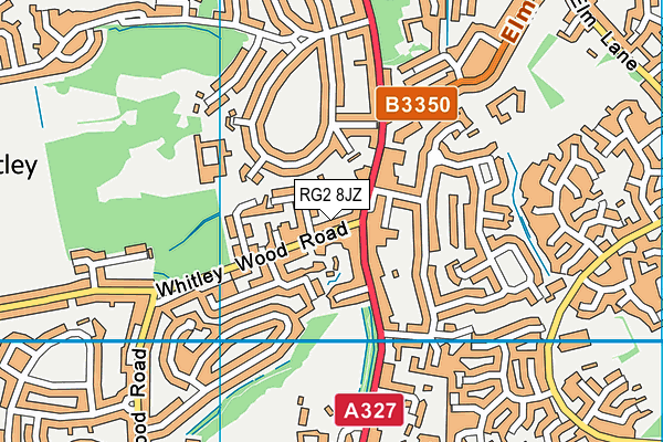 RG2 8JZ map - OS VectorMap District (Ordnance Survey)