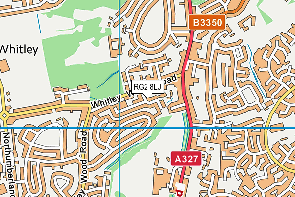 RG2 8LJ map - OS VectorMap District (Ordnance Survey)