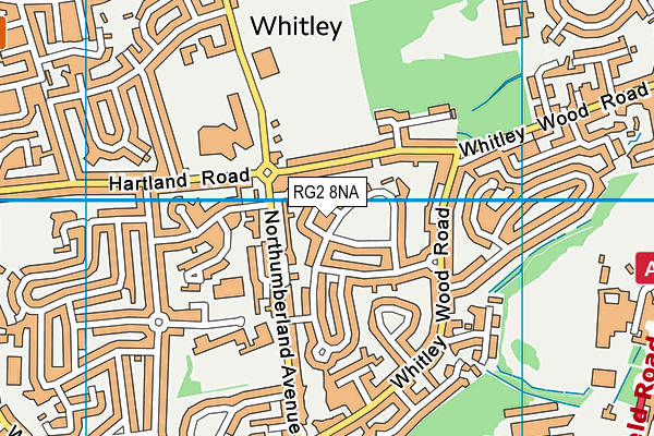 RG2 8NA map - OS VectorMap District (Ordnance Survey)