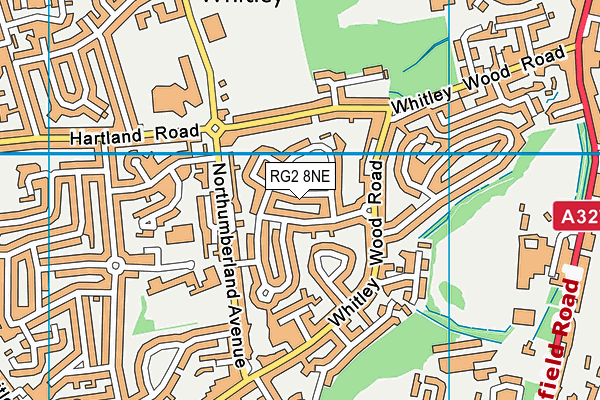 RG2 8NE map - OS VectorMap District (Ordnance Survey)