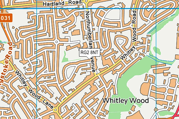 RG2 8NT map - OS VectorMap District (Ordnance Survey)