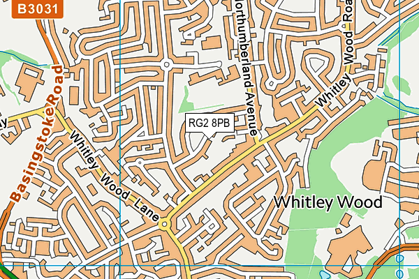 RG2 8PB map - OS VectorMap District (Ordnance Survey)