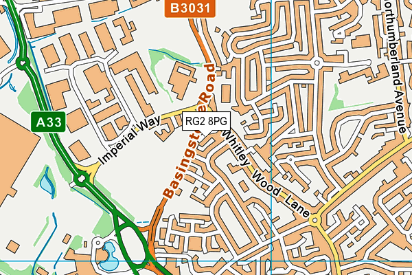 RG2 8PG map - OS VectorMap District (Ordnance Survey)