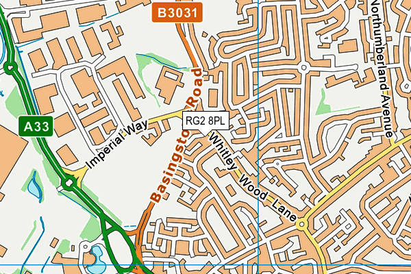 RG2 8PL map - OS VectorMap District (Ordnance Survey)