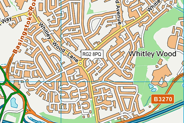 RG2 8PQ map - OS VectorMap District (Ordnance Survey)