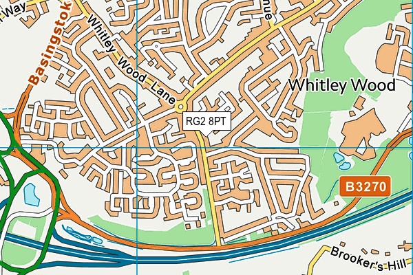 RG2 8PT map - OS VectorMap District (Ordnance Survey)