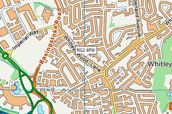 RG2 8PW map - OS VectorMap District (Ordnance Survey)