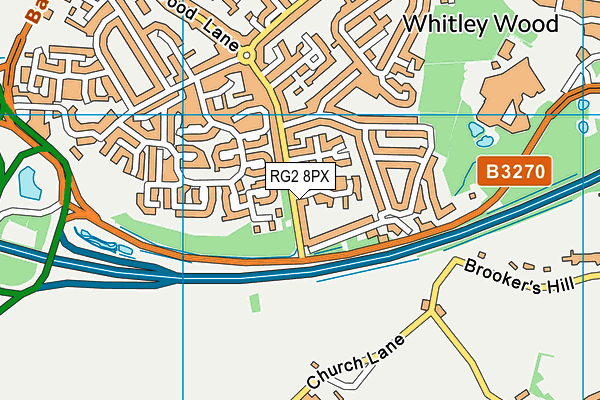 RG2 8PX map - OS VectorMap District (Ordnance Survey)