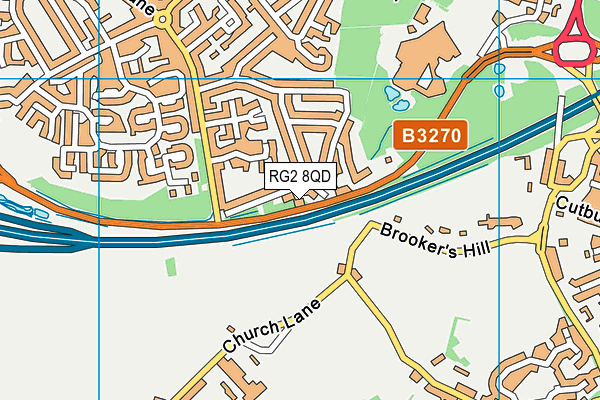RG2 8QD map - OS VectorMap District (Ordnance Survey)