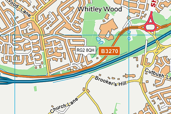 RG2 8QH map - OS VectorMap District (Ordnance Survey)