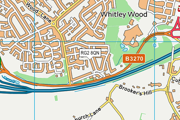 RG2 8QN map - OS VectorMap District (Ordnance Survey)