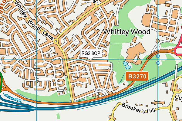 RG2 8QP map - OS VectorMap District (Ordnance Survey)