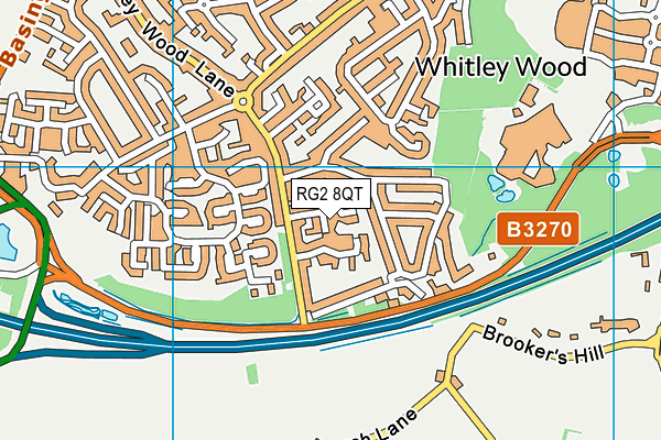 RG2 8QT map - OS VectorMap District (Ordnance Survey)