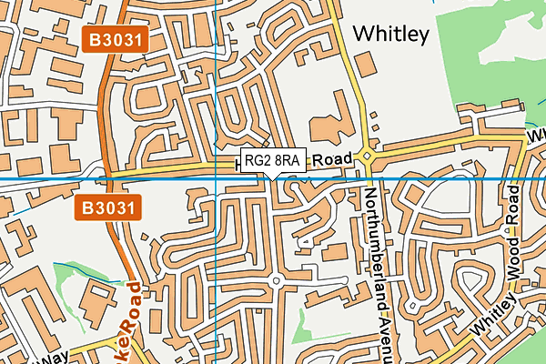 RG2 8RA map - OS VectorMap District (Ordnance Survey)