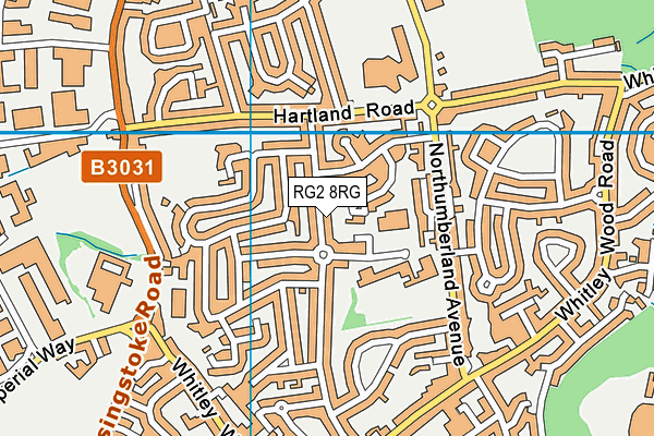 RG2 8RG map - OS VectorMap District (Ordnance Survey)