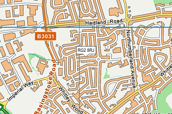 RG2 8RJ map - OS VectorMap District (Ordnance Survey)