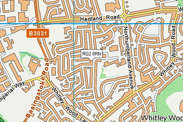 RG2 8RN map - OS VectorMap District (Ordnance Survey)