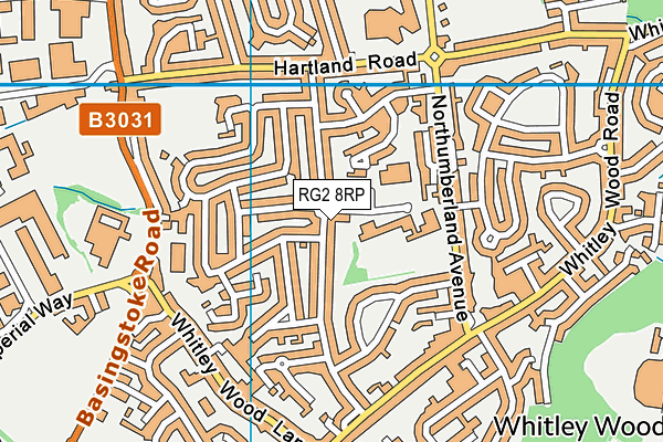 RG2 8RP map - OS VectorMap District (Ordnance Survey)