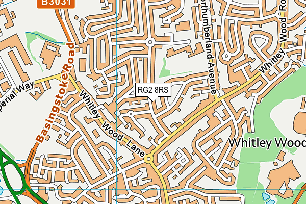 RG2 8RS map - OS VectorMap District (Ordnance Survey)