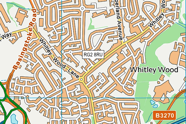 RG2 8RU map - OS VectorMap District (Ordnance Survey)