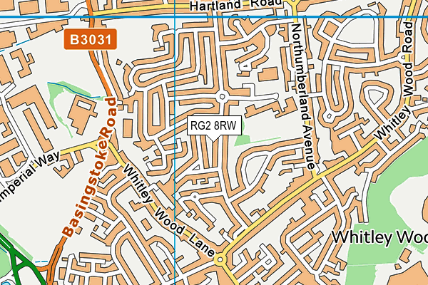 RG2 8RW map - OS VectorMap District (Ordnance Survey)