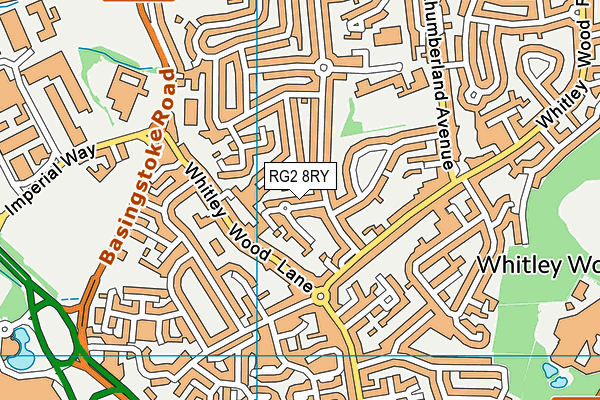 RG2 8RY map - OS VectorMap District (Ordnance Survey)