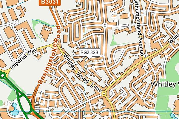 RG2 8SB map - OS VectorMap District (Ordnance Survey)