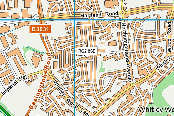 RG2 8SE map - OS VectorMap District (Ordnance Survey)