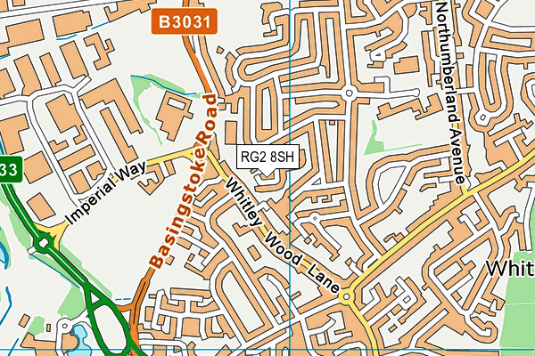 RG2 8SH map - OS VectorMap District (Ordnance Survey)