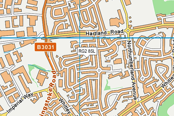 RG2 8SL map - OS VectorMap District (Ordnance Survey)