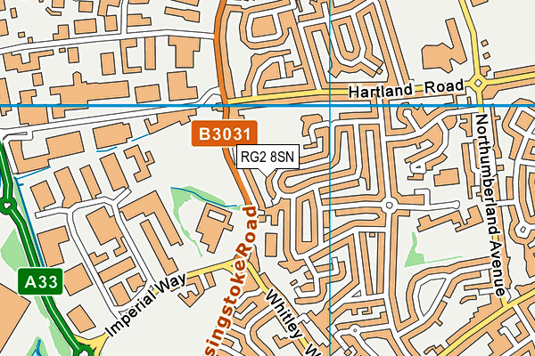 RG2 8SN map - OS VectorMap District (Ordnance Survey)