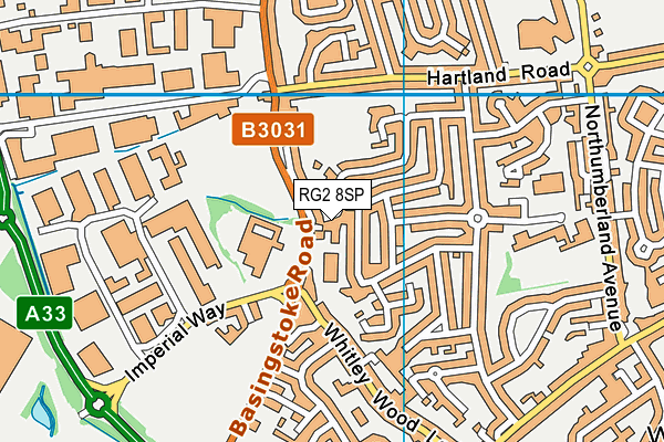 RG2 8SP map - OS VectorMap District (Ordnance Survey)