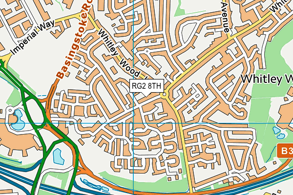 RG2 8TH map - OS VectorMap District (Ordnance Survey)