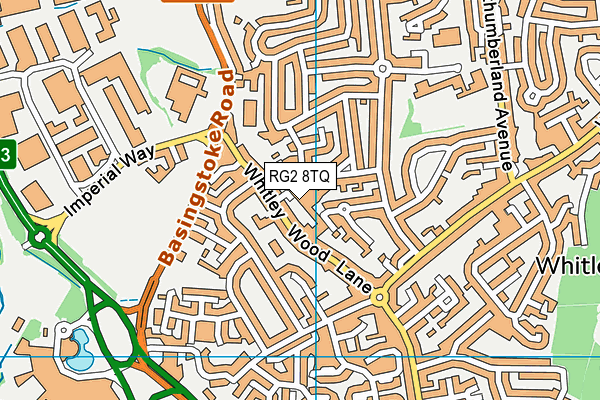 RG2 8TQ map - OS VectorMap District (Ordnance Survey)