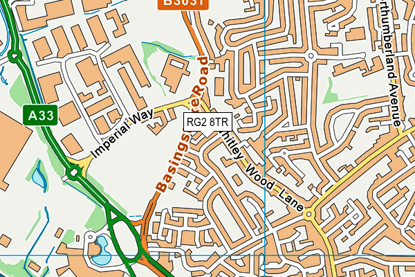 RG2 8TR map - OS VectorMap District (Ordnance Survey)