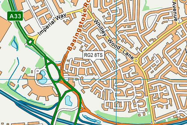 RG2 8TS map - OS VectorMap District (Ordnance Survey)