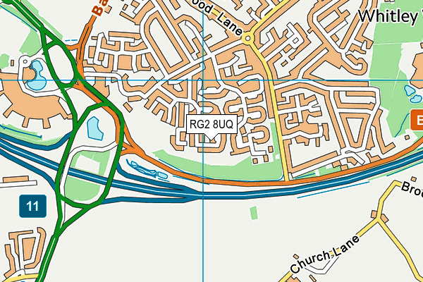 RG2 8UQ map - OS VectorMap District (Ordnance Survey)